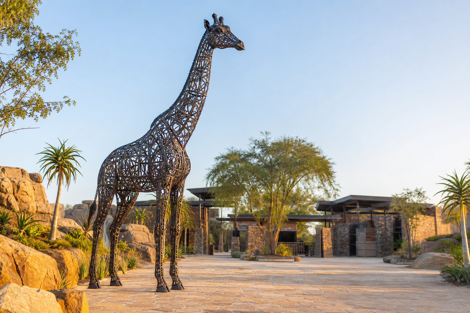 Concept de décoration artisanale en forme de girafe