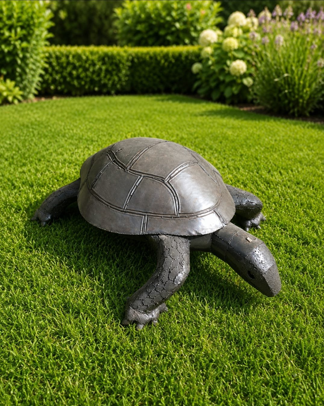 Décoration en fer forgé représentant une tortue